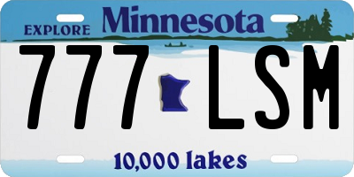 MN license plate 777LSM