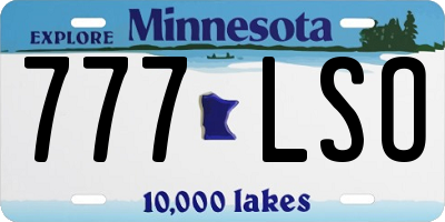 MN license plate 777LSO