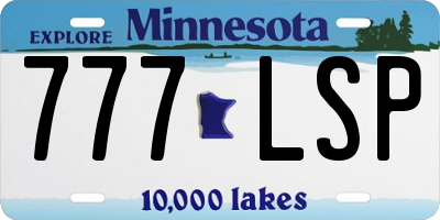 MN license plate 777LSP