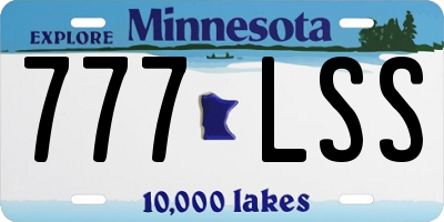 MN license plate 777LSS