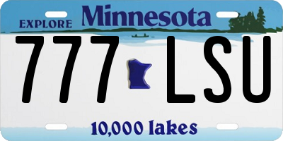 MN license plate 777LSU