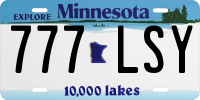 MN license plate 777LSY