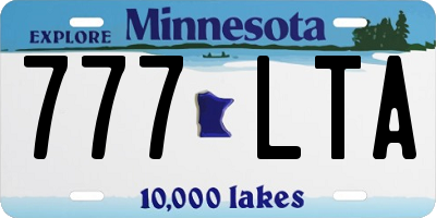 MN license plate 777LTA