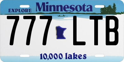 MN license plate 777LTB