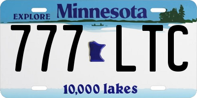 MN license plate 777LTC