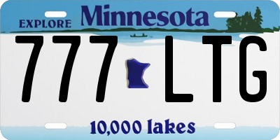 MN license plate 777LTG