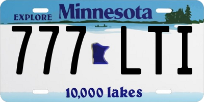 MN license plate 777LTI
