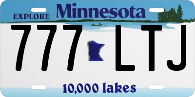 MN license plate 777LTJ