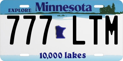 MN license plate 777LTM