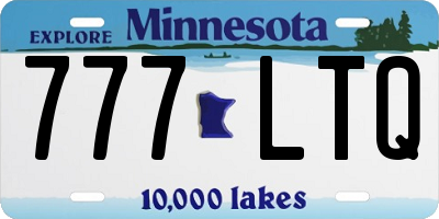 MN license plate 777LTQ