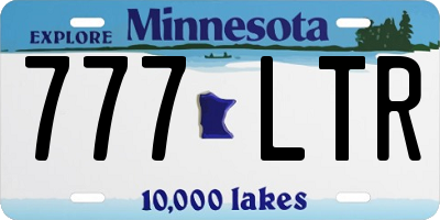 MN license plate 777LTR
