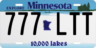 MN license plate 777LTT
