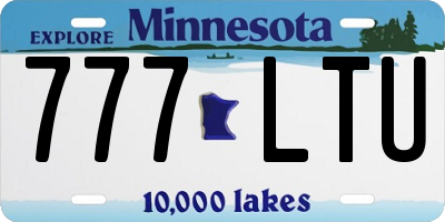 MN license plate 777LTU
