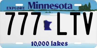 MN license plate 777LTV
