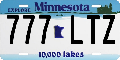 MN license plate 777LTZ