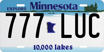 MN license plate 777LUC