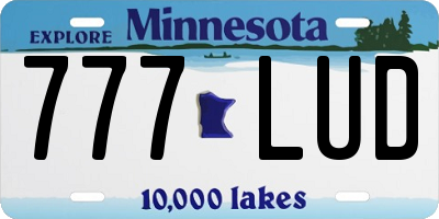 MN license plate 777LUD