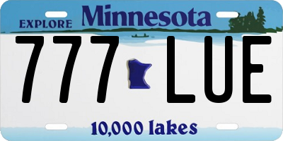 MN license plate 777LUE