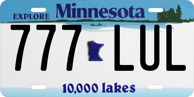 MN license plate 777LUL