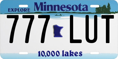 MN license plate 777LUT