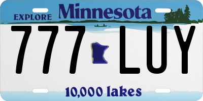 MN license plate 777LUY