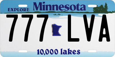 MN license plate 777LVA