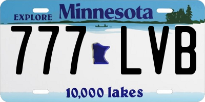MN license plate 777LVB