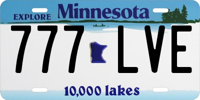 MN license plate 777LVE