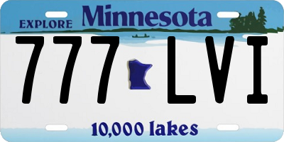 MN license plate 777LVI