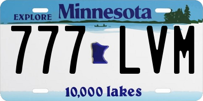 MN license plate 777LVM