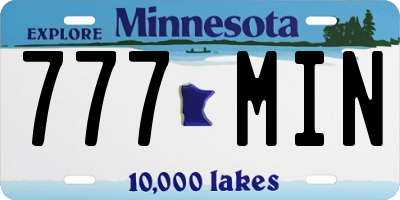 MN license plate 777MIN