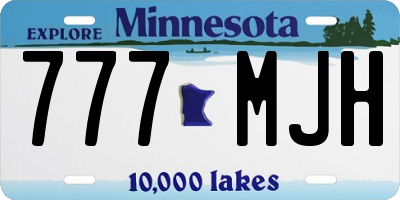 MN license plate 777MJH