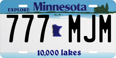 MN license plate 777MJM