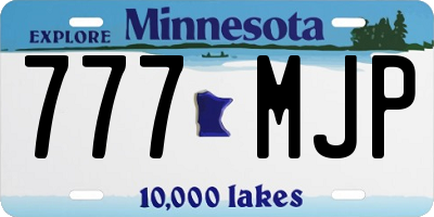 MN license plate 777MJP