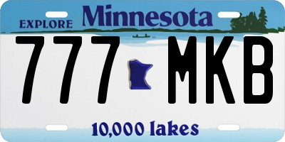 MN license plate 777MKB