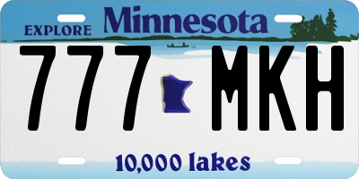 MN license plate 777MKH