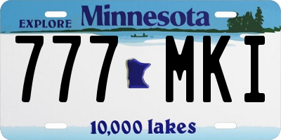 MN license plate 777MKI