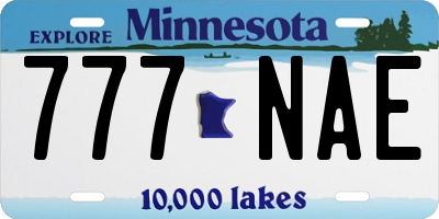 MN license plate 777NAE