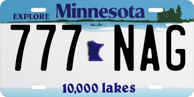 MN license plate 777NAG