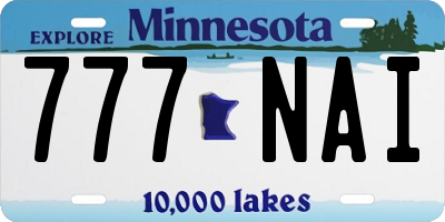 MN license plate 777NAI