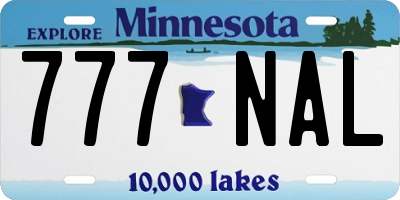 MN license plate 777NAL