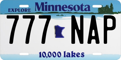 MN license plate 777NAP