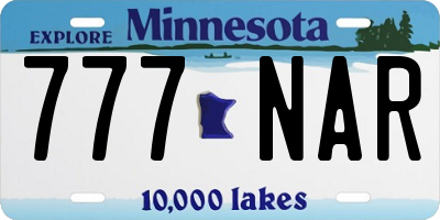 MN license plate 777NAR