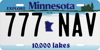 MN license plate 777NAV