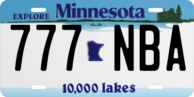 MN license plate 777NBA