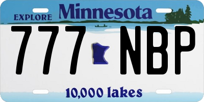 MN license plate 777NBP