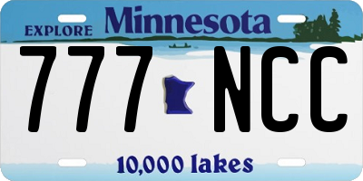 MN license plate 777NCC