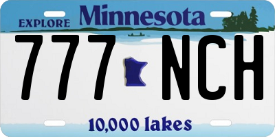 MN license plate 777NCH