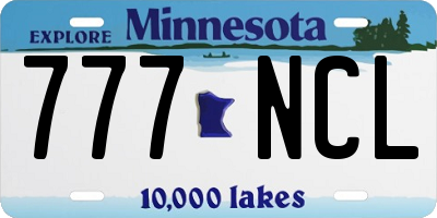 MN license plate 777NCL