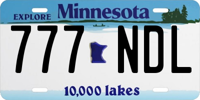 MN license plate 777NDL